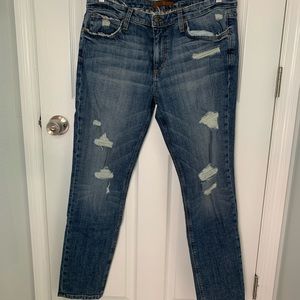 Joe’s Jeans distressed straight leg jean, size 12